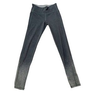 Athleta Chaturanga Workout Leggings Grey Splatter Dip Dye Size XS Athletic